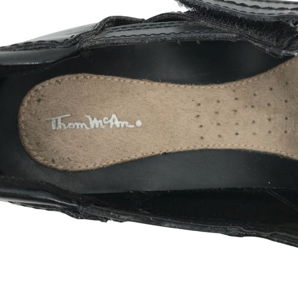 Thom McAn Womens Black Dorthey Adjustable Strap Loafer Size 8W 4895137741287 - Picture 6 of 12